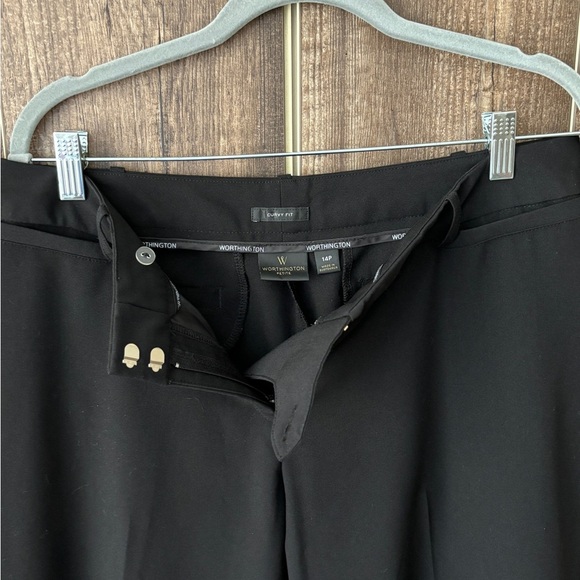 Worthington Curvy Fit Black Dress Pants Women's Size 14P - Picture 3 of 7